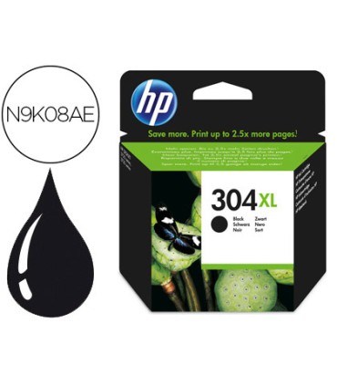 Ink jet hp 304xl deskjet 3000 3720 3730 negro 300 paginas