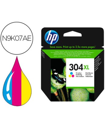 Ink jet hp 304xl deskjet 3000 3720 3730 tricolor 300 paginas