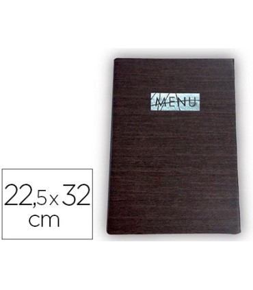 Porta menus liderpapel pu con sujeccion en esquinas para 2 hojas 225 x 32 cm