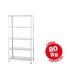 Estanteria metalica ar storage 180x90x40 cm 5 estantes 80 kg por estante color blanco