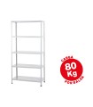 Estanteria metalica ar storage 180x90x40 cm 5 estantes 80 kg por estante color blanco