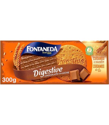 Galleta fontaneda digestive chocolate con leche fibra caja de 300 gr