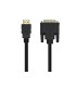 Cable aisens dvi a hdmi dvi181 m hdmi a m full hd color negro longitud 18 m