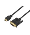 Cable aisens dvi a hdmi dvi18+1/m-hdmi a/m full hd color negro longitud 1,8 m