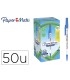 Boligrafo paper mate kilometrico punta 1 mm plastico reciclado 80 color azul