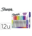 Rotulador sharpie permanente fino glam pop blister de 12 unidades colores surtidos