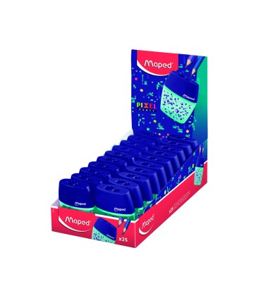 Sacapuntas maped plastico shaker pixel party 2 usos