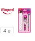 Mini set papeleria maped barbie 4 piezas