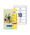 Etiqueta colgante avery blanca 90x50 mm imprimible doble cara plastico 190 mc pack de 100 unidades