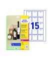 Etiqueta colgante avery blanca 50x50 mm imprimible doble cara carton 220 gr pack de 150 unidades