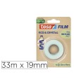 Cinta adhesiva tesa film eco&cristal transparente 33 m x 19 mm en blister de 1 unidad