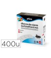 Disco de cierre plico velcro autoadhesivo mini 10 mm color blanco caja de 400 unidades