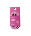 Cable groovy usb 2.0 tipo c a tipo c longitud 1 mt silicona color rosa flamenco