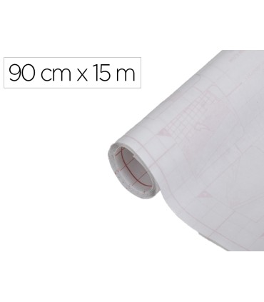 Rollo adhesivo d c fix blanco mate ancho 90 cm largo 15 mt