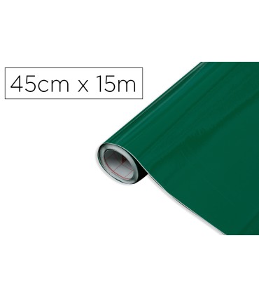 Rollo adhesivo d c fix verde esmeralda ancho 45 cm largo 15 mt