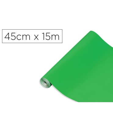 Rollo adhesivo d c fix verde ancho 45 cm largo 15 mt