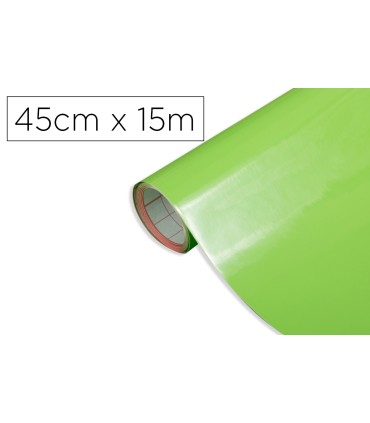 Rollo adhesivo d c fix verde manzana ancho 45 cm largo 15 mt