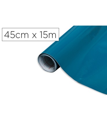 Rollo adhesivo d c fix azul petroleo ancho 45 cm largo 15 mt