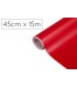 Rollo adhesivo d c fix rojo senales mate ancho 45 cm largo 15 mt