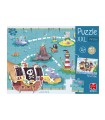 Puzzle goula jumbo xxl piratas 48 piezas