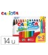 Rotulador carioca jumbo punta gruesa estuche de 12 unidades colores surtidos 2 gratis