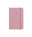 Cuaderno con gomilla antartik notes tapa blanda a6 cuadricula rosa pastel 100 hojas 80 gr fsc