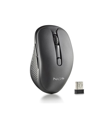 Raton ngs evo rust optico 800 1200 1600 dpi inalambrico 5 botones teclas silenciosas receptor usb 24 ghz negro