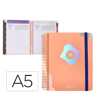 Agenda escolar antartik ano 24 25 curso coleccion maximal light orange dia pagina a5