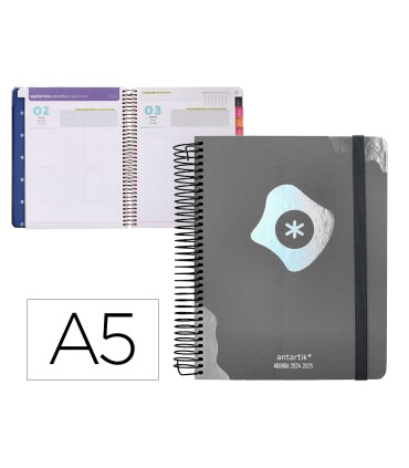 Agenda escolar antartik ano 24 25 curso coleccion maximal black dia pagina a5