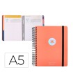 Agenda escolar antartik año 24 - 25 curso colección minimal orange día página a5