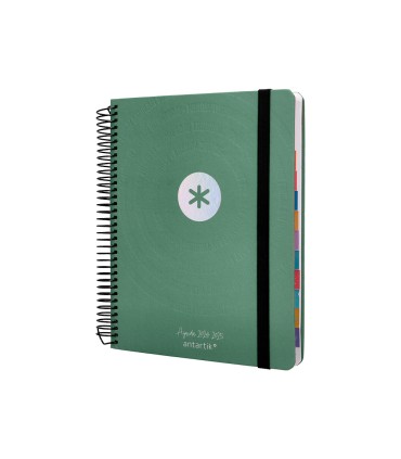 Agenda escolar antartik ano 24 25 curso coleccion minimal green dia pagina a5