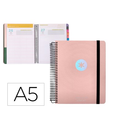 Agenda escolar antartik ano 24 25 curso coleccion minimal pink dia pagina a5