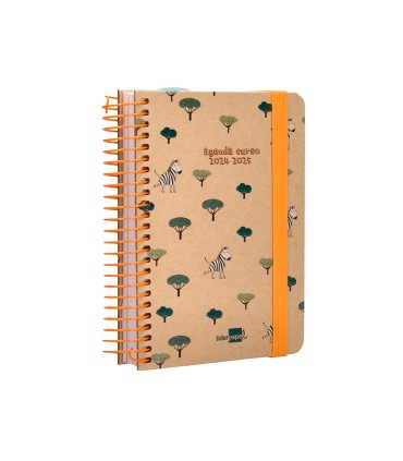 Agenda escolar liderpapel ano 24 25 escolar classic zebra dia pagina a6 tetra