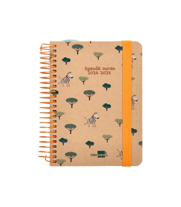 Agenda escolar liderpapel ano 24 25 escolar classic zebra dia pagina a6 tetra