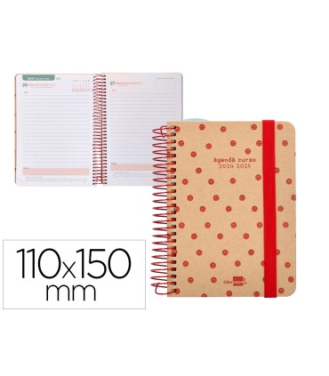 Agenda escolar liderpapel ano 24 25 escolar classic smile dia pagina a6 tetra