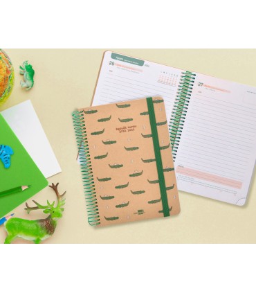 Agenda escolar liderpapel ano 24 25 escolar classic crocodile dia pagina a5 tetra