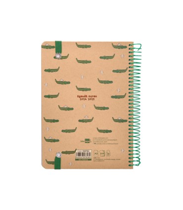 Agenda escolar liderpapel ano 24 25 escolar classic crocodile dia pagina a5 tetra