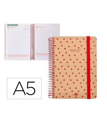 Agenda escolar liderpapel ano 24 25 escolar classic smile dia pagina a5 tetra