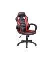 Silla rocada gaming con brazos fijos base nylon con ruedas basculante similpiel negro/rojo 480x490x1060-1160