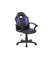 Silla rocada gaming con brazos fijos base nylon con ruedas similpiel negro/azul 435x430x880-995 mm