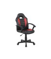 Silla rocada gaming con brazos fijos base nylon con ruedas similpiel negro/rojo 435x430x880-995 mm