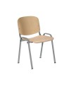 Silla rocada confidente estructura metalica asiento y respaldo madera natural 570x410x810 mm