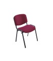 Silla rocada confidente estructura metalica asiento tela ignifuga burdeos 570x410x810 mm