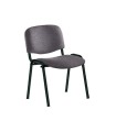 Silla rocada confidente estructura metalica asiento tela ignifuga gris 570x410x810 mm