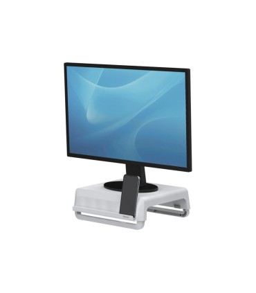 Soporte fellowes para monitor breyta 3 ajustes de altura hasta 30 kg 100 reciclable 350x300x80 118 155 mm blanco