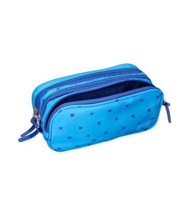 Bolso escolar portatodo liderpapel 2 compartimentos diseno 2 azul