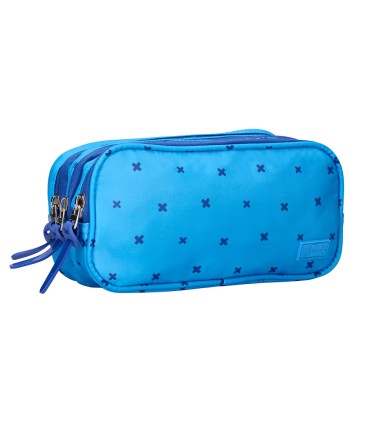 Bolso escolar portatodo liderpapel 2 compartimentos diseno 2 azul