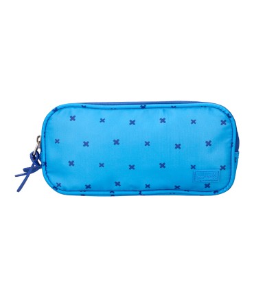 Bolso escolar portatodo liderpapel 2 compartimentos diseno 2 azul