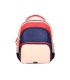 Cartera escolar liderpapel moc hila multibolsillo infantil azul marino rojo beige 350x110x270 mm