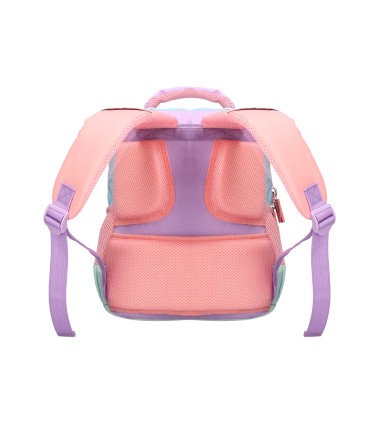 Cartera escolar liderpapel moc hila multibolsillo infantil azul rosa morado 350x110x270 mm